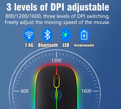 Teclado e Mouse Sem Fio Recarregável